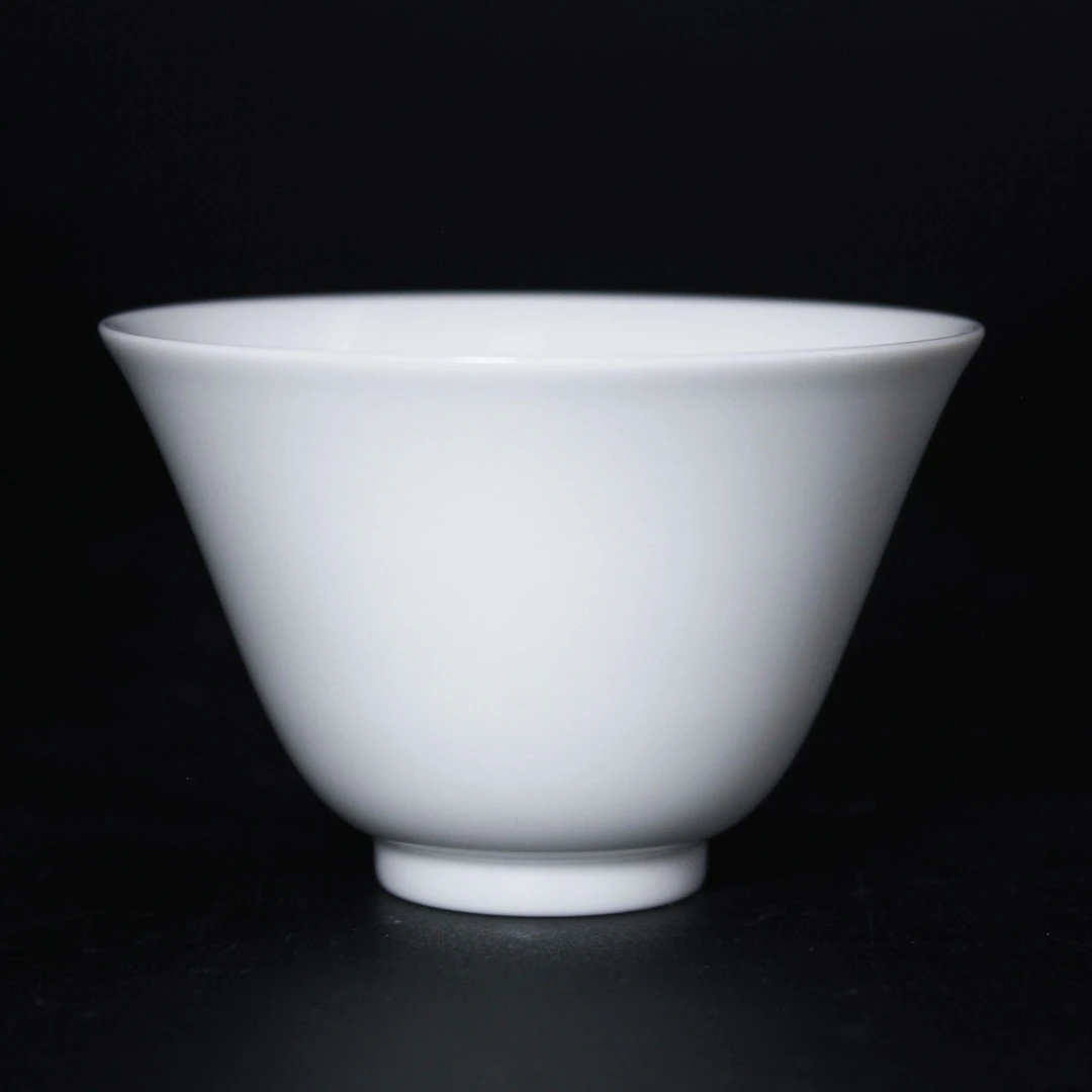 手工白瓷三秋杯陶瓷