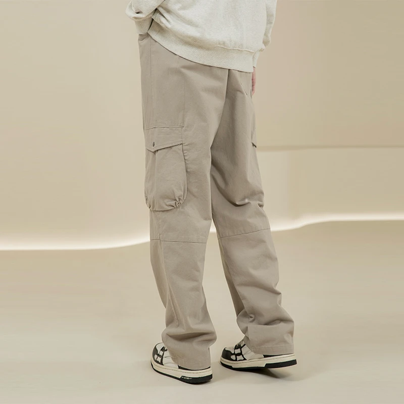 烦恼的Octopusl美拉德美式复古水洗直筒休闲裤宽松百搭工装裤子男