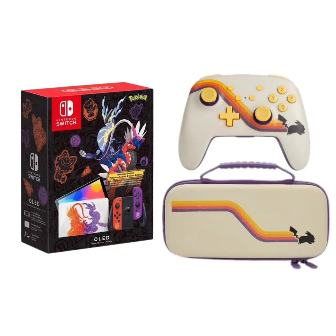 【套餐】任天堂朱紫限定OLED主机 Switch游戏机