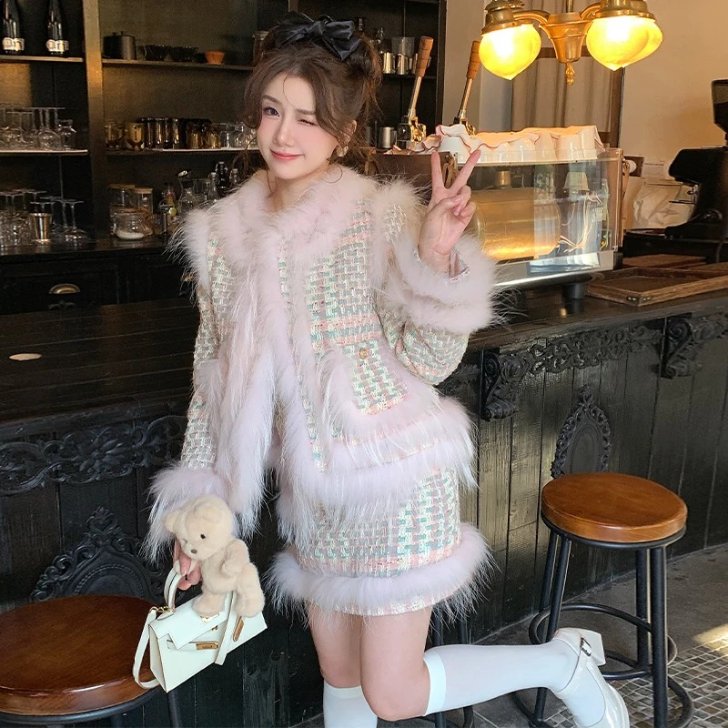 24445冰冰来了丨【夏布利2.0】秋冬高级感法式小香风外套半裙套装