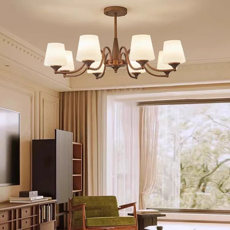 美式中古风吊灯客厅主灯餐厅灯卧室法式复古灯具