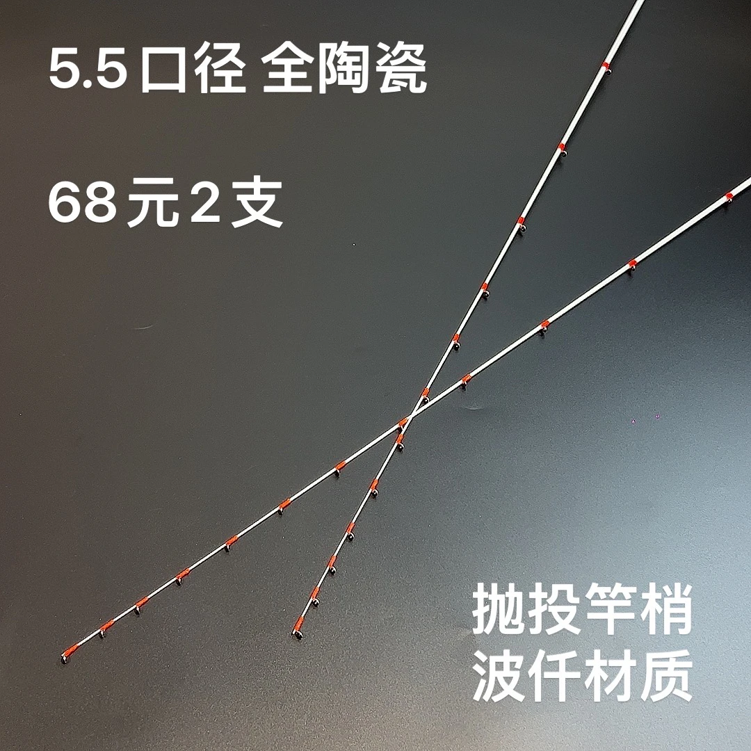 筏痴全陶瓷5.5口径海钓 岸筏抛投玻仟竿梢 海钓船钓19调竿稍（白）