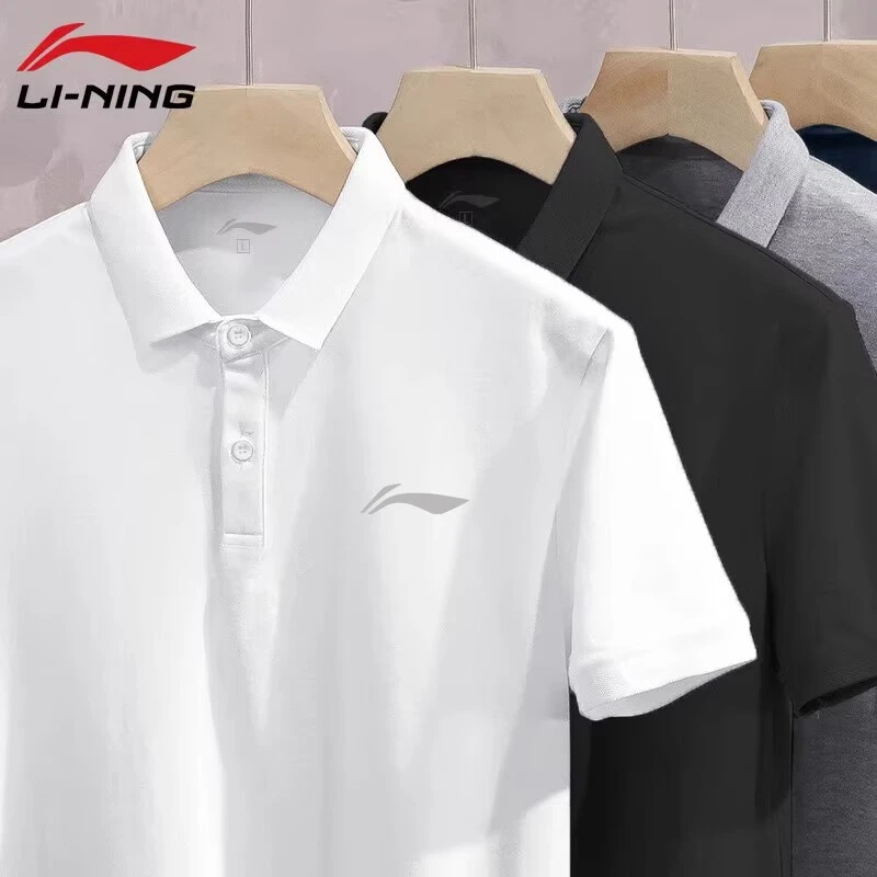 李宁polo衫男夏季速干透气户外爆款翻领t恤休闲宽松运动爆款上衣