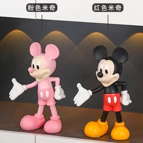 24CM大号卡通迎宾米奇摆件玄关酒柜桌面粉色米老鼠公仔装饰品女孩