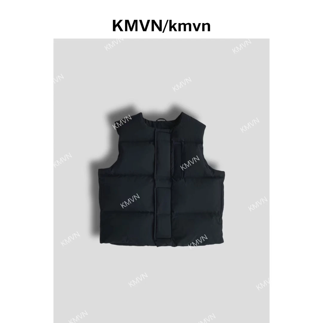kmvn/kmvn【云甲】2023冬季舒适个性质感魔术贴羽绒服马甲男女同款