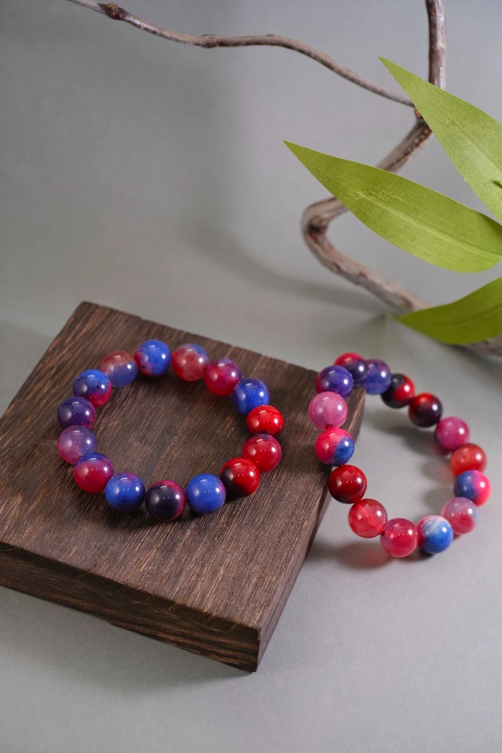 高定珠宝国风轻奢款七彩药王石珠珠手链-s953多样性发其一