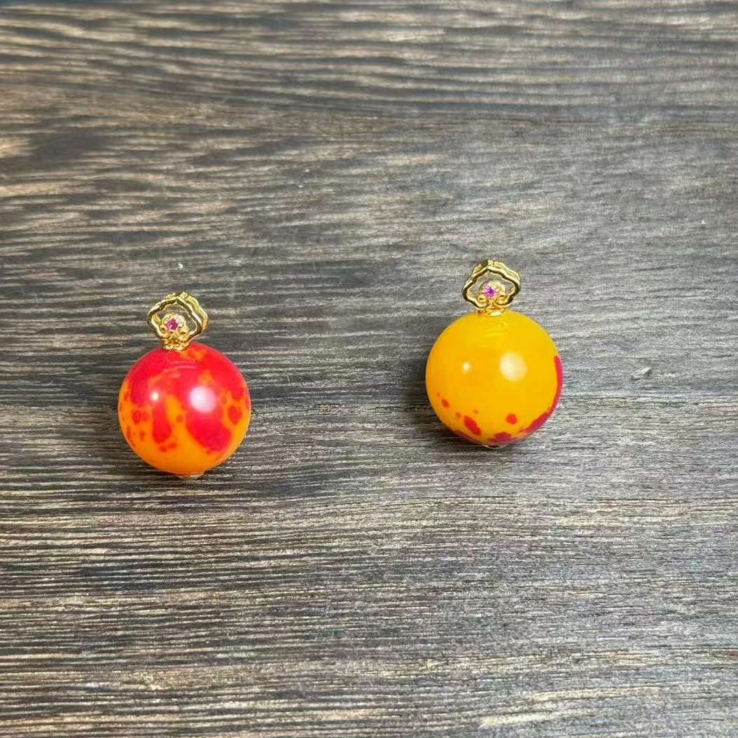 高定珠宝赤焰金丝藏红花玛瑙吊坠-y2138（s925银）多样性发其一