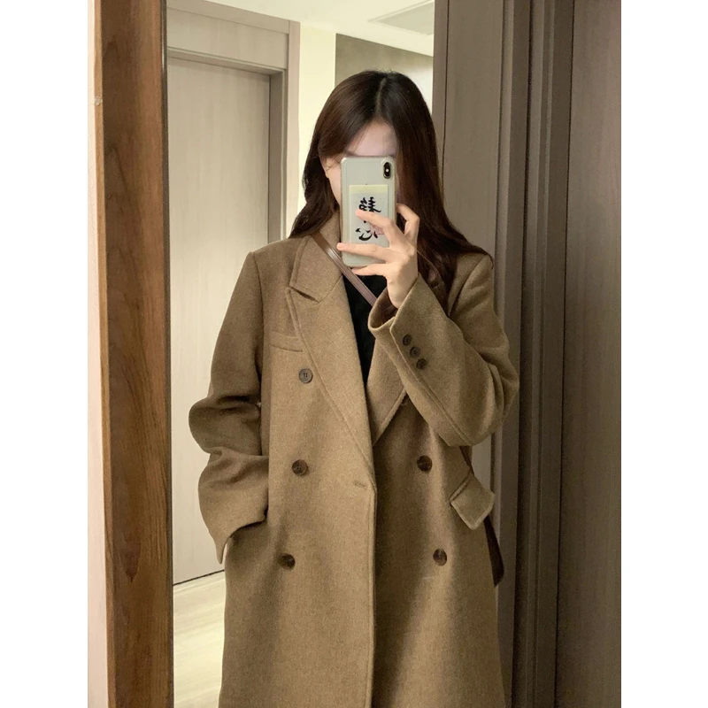呢子大衣女秋冬季2025年新款爆款毛呢外套高级感小个子赫本风反季