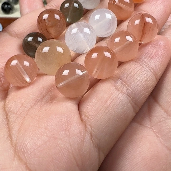 水晶单珠未镶嵌单珠兔毛蓝针不退不换