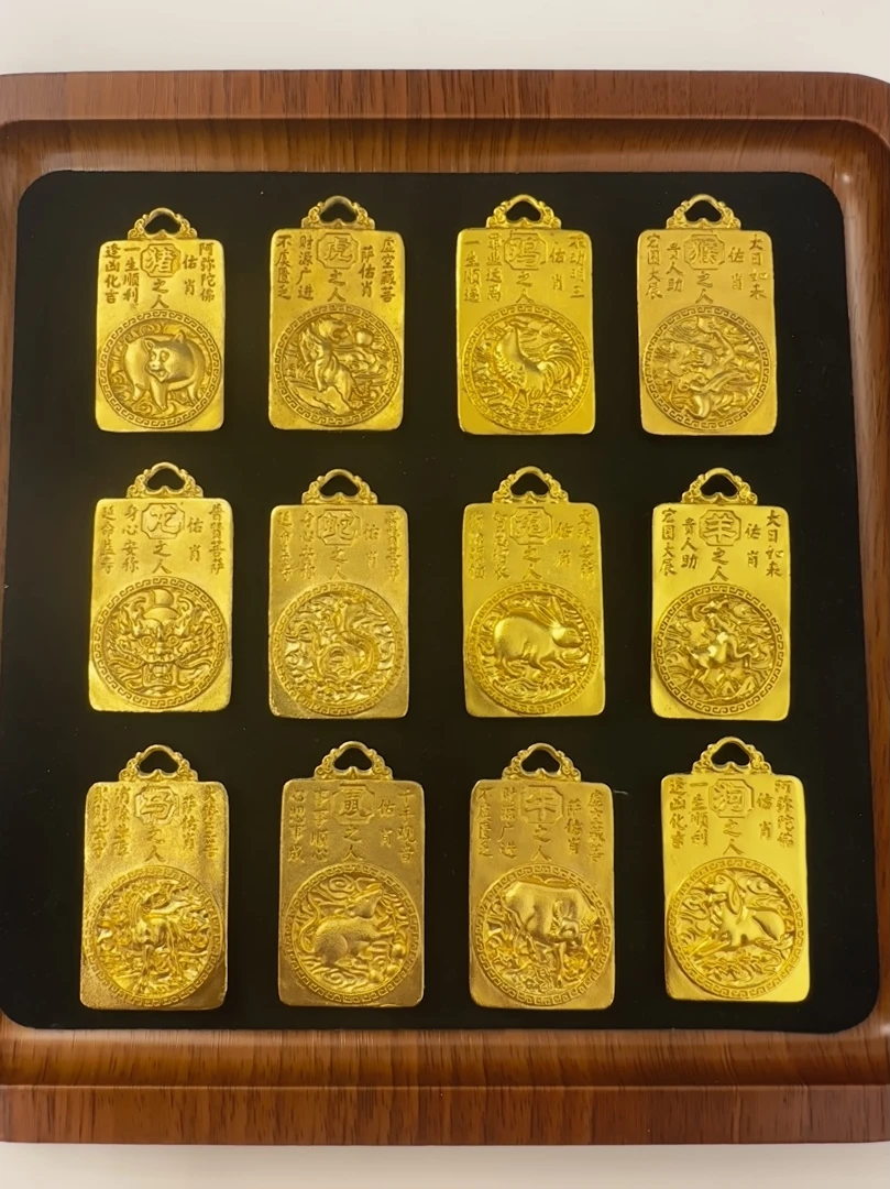 合金吊坠 十二生肖守护神男女精工国潮双面吊坠时尚精品素款