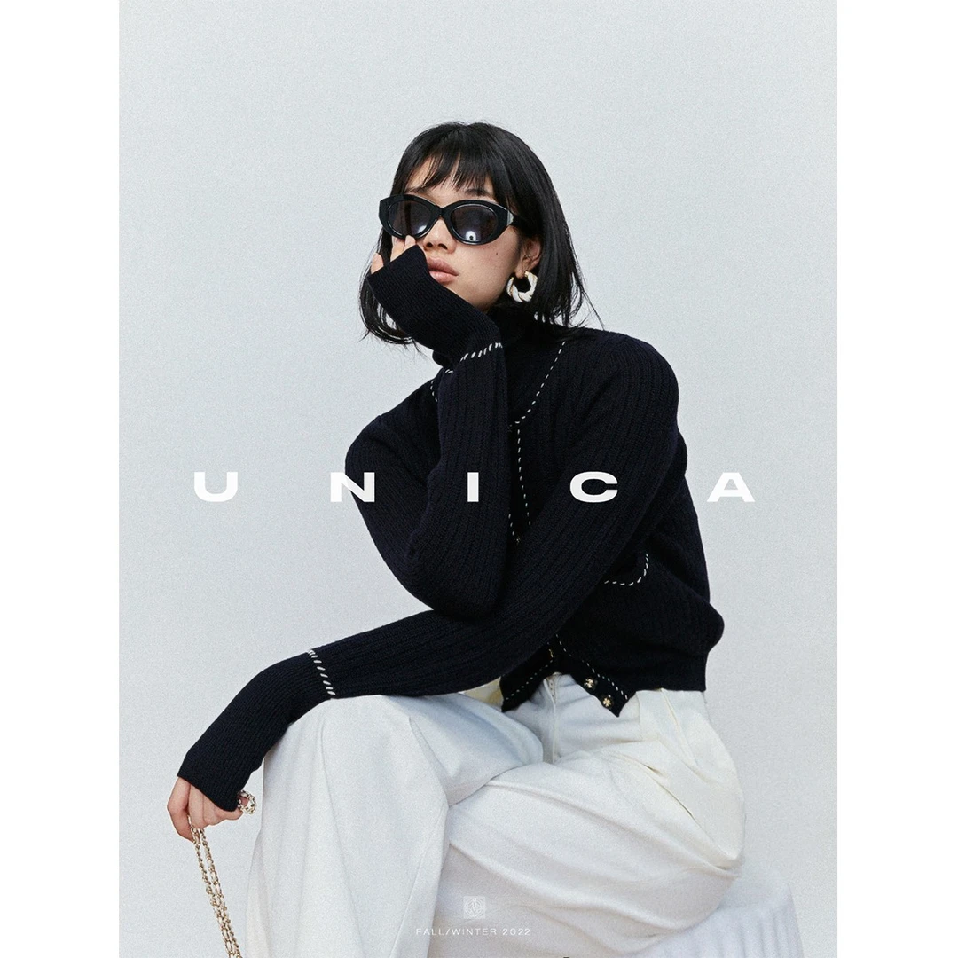 UNICA90年代中古小香_纯手工穿线_扳花镂空织_德国羊毛背心外套