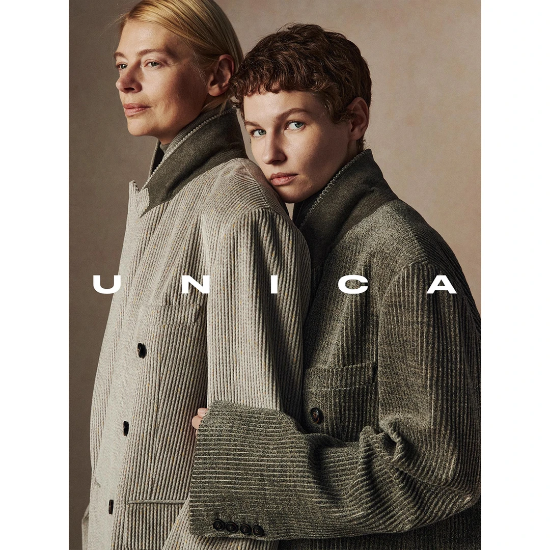 UNICA意大利空运稀有混彩灯芯绒老爹廓形西装外套