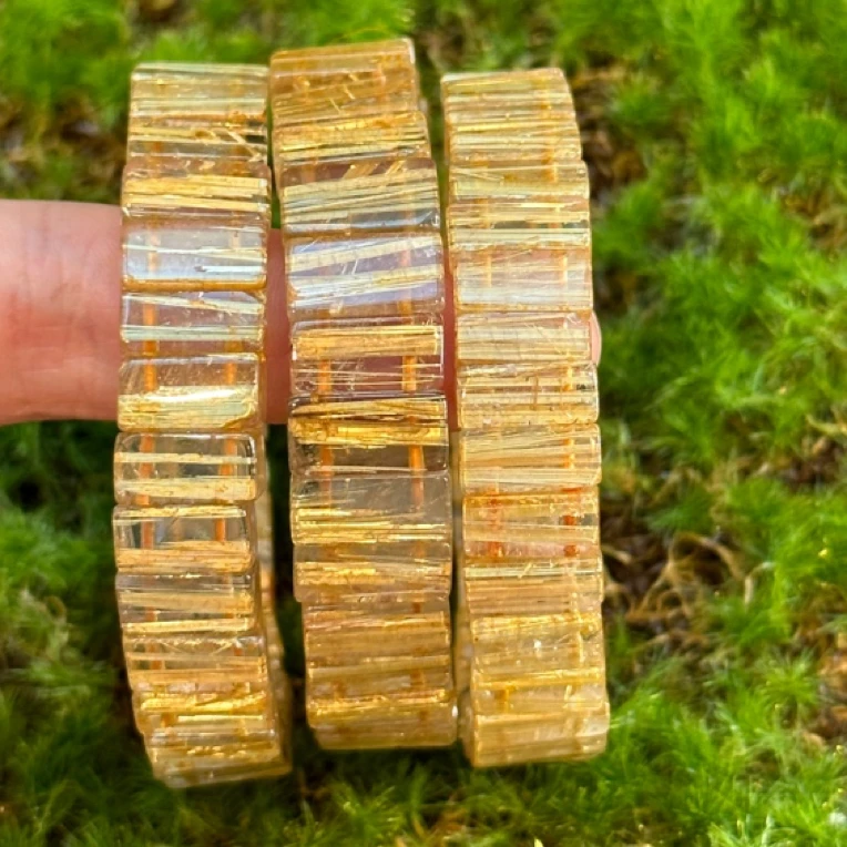 非金属珐琅手链 花姐推荐  黄色宽手链手排