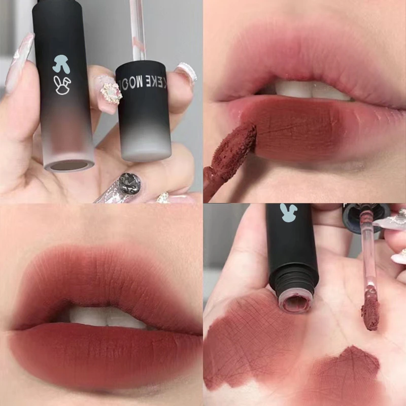 韩妹女团色唇泥唇釉雾面丝绒学生党显白纯欲妆唇彩平价口红敲好看
