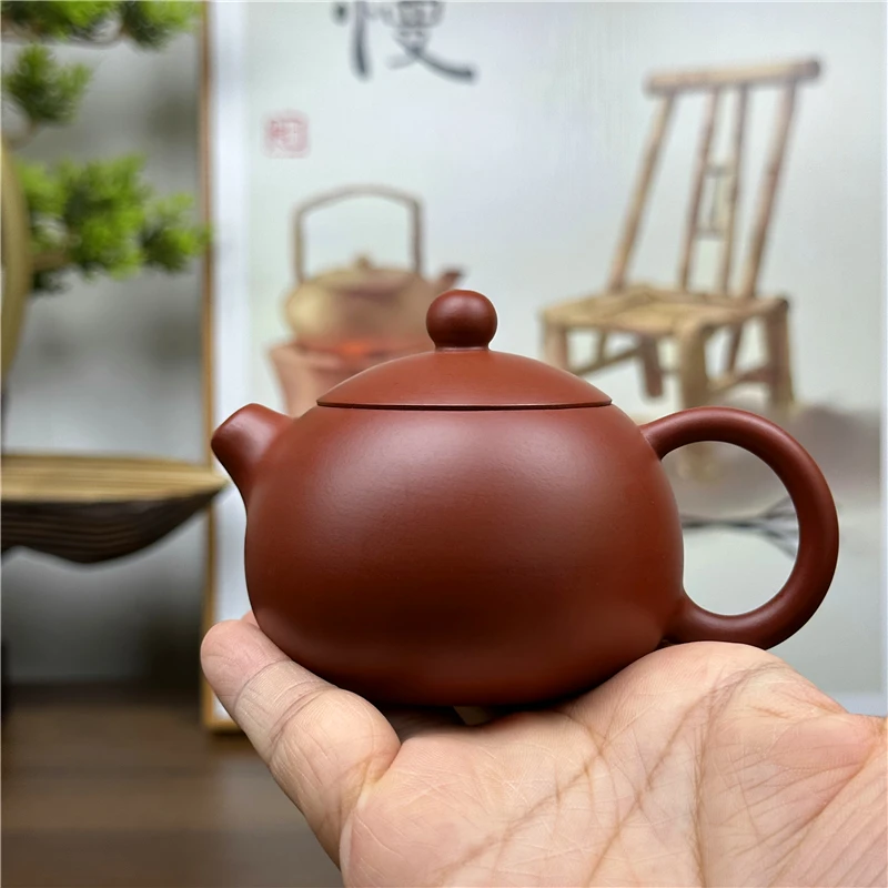 潮州手拉壶【120cc西施壶】全手工纯手工大红袍茶壶手拉壶紫砂茶壶