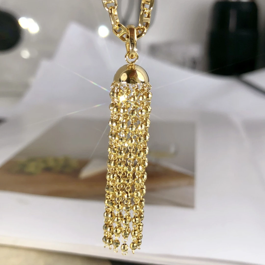 【皇冠轻奢】｜18k金百搭扣流苏吊坠 高级感十足