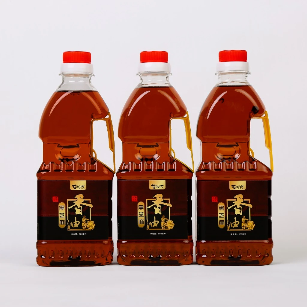 芝御坊黑芝麻小磨香油河南特产500mLx3瓶家庭特惠装