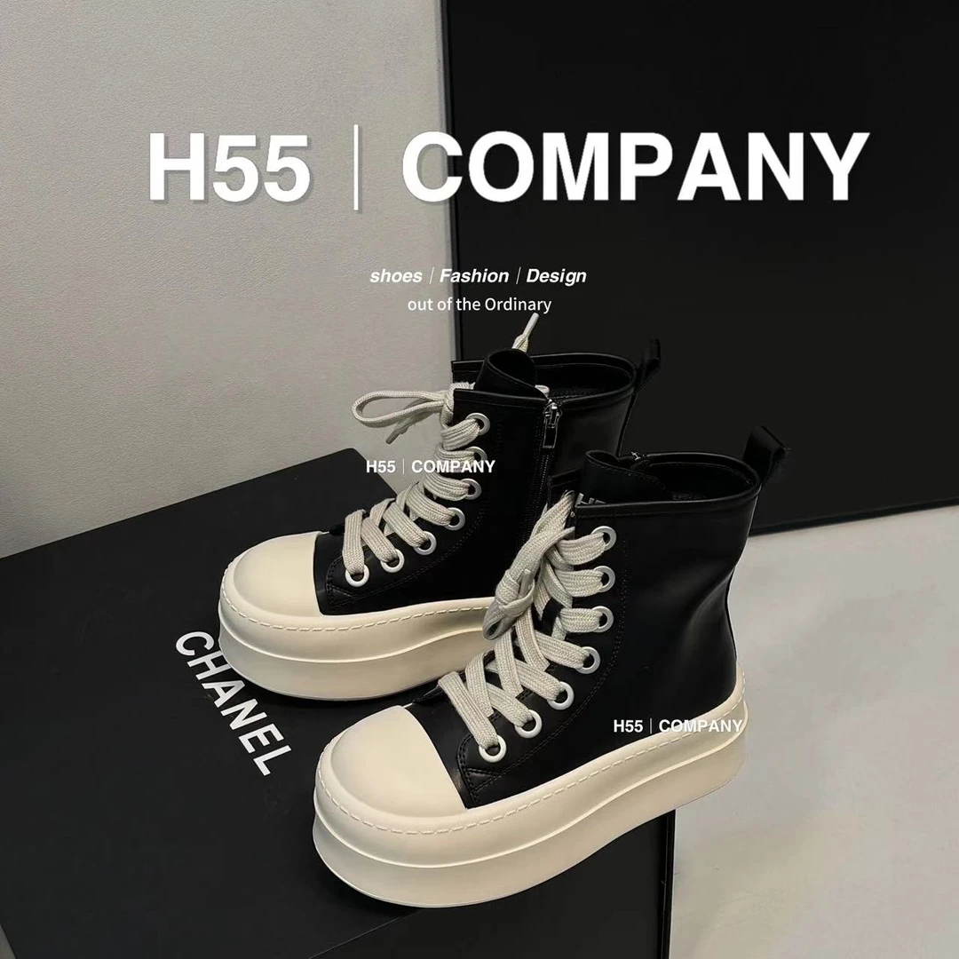 【褒姒专享】H55-无界｜6cm+哥特系高低帮板鞋25-2025