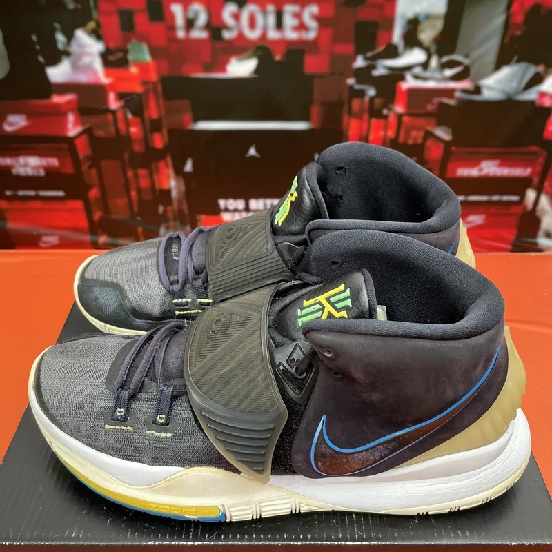 44码 中古 Nike 欧文6 篮球鞋 黑色 炫银 无盒 公价1001