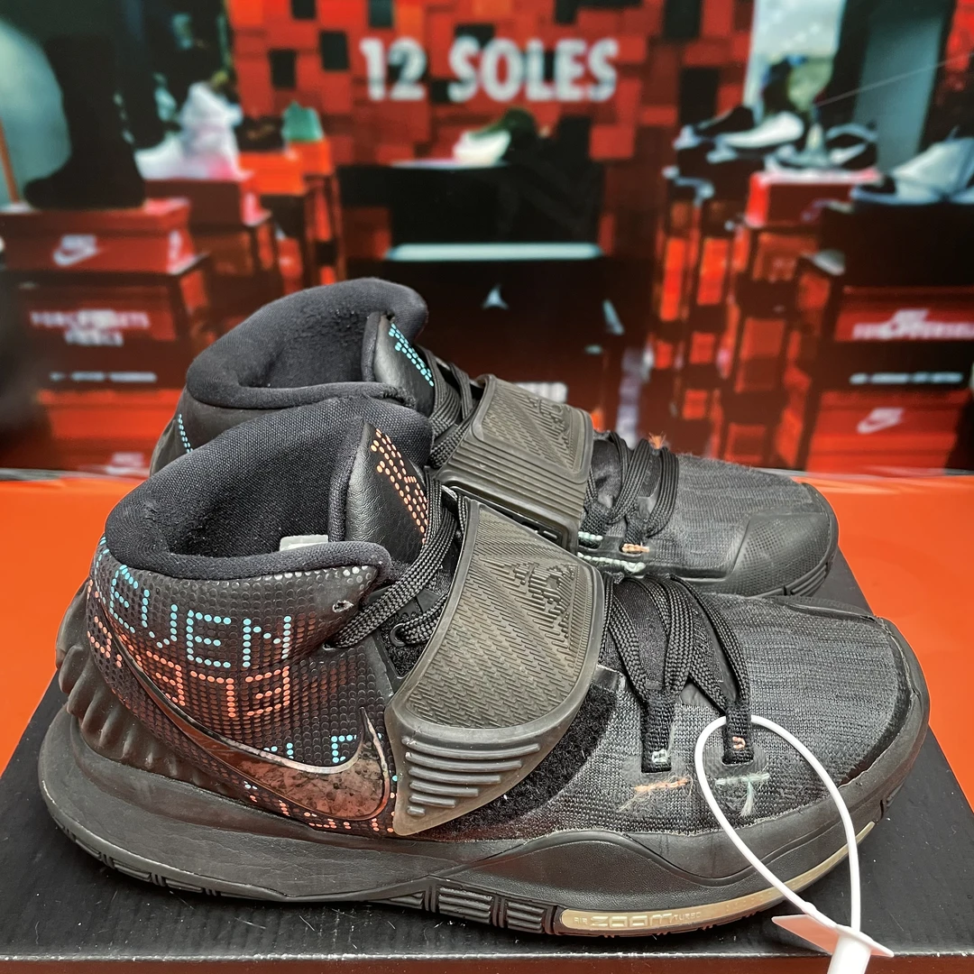 40.5码 中古 Nike 欧文6 篮球鞋 黑色 无盒