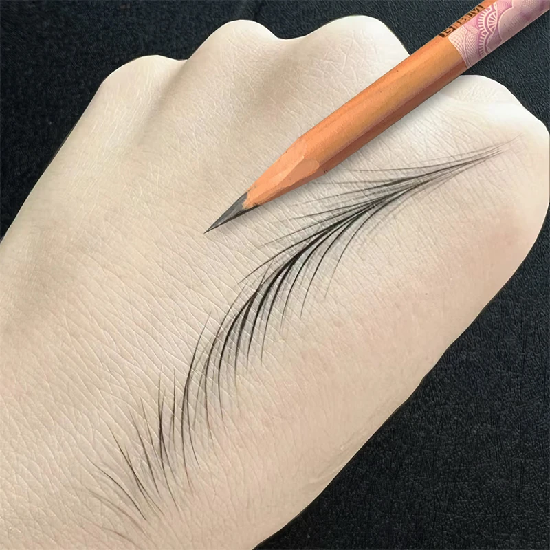 专业画野生眉眉笔极细自然木质双头化妆师专用一字眉线条根根分明