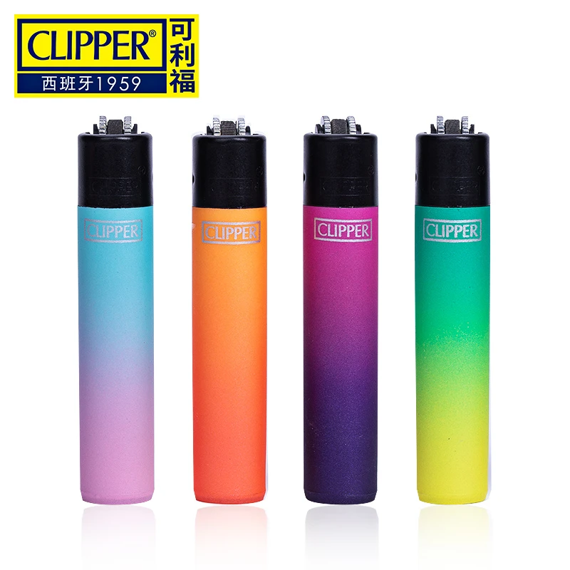 可利福CLIPPER高颜值渐变火石时尚打火机耐高温防爆草蜢打火机