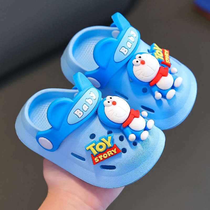 儿童凉拖鞋夏季室内外穿卡通可爱婴幼儿小孩洗澡宝宝包头洞洞鞋男
