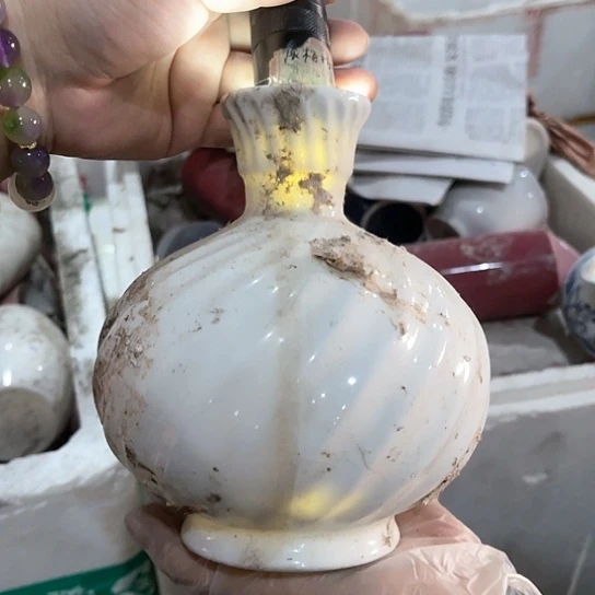 高温瓷细白瓷微瑕釉下15厘米高