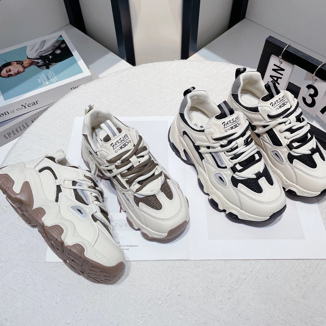 新款时尚休闲运动轻便老爹鞋