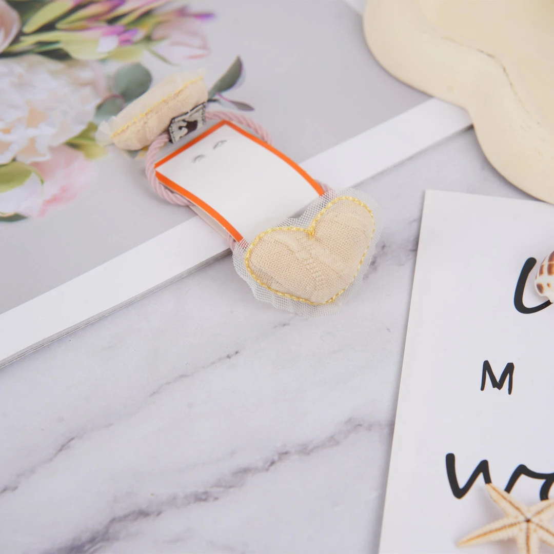 D021[满9.9包邮】爱心拼接蕾丝儿童成人款头绳气质百搭简约发绳