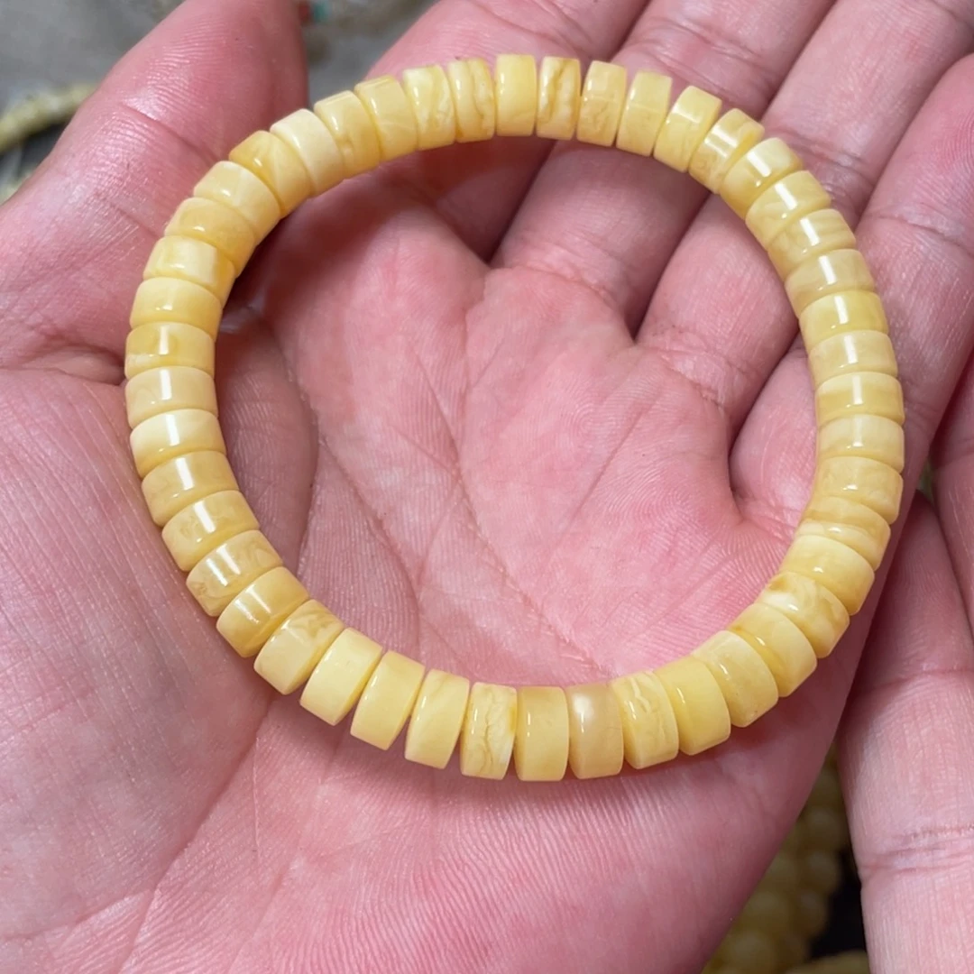 琥珀裸石未镶嵌蜜蜡手串8mm
