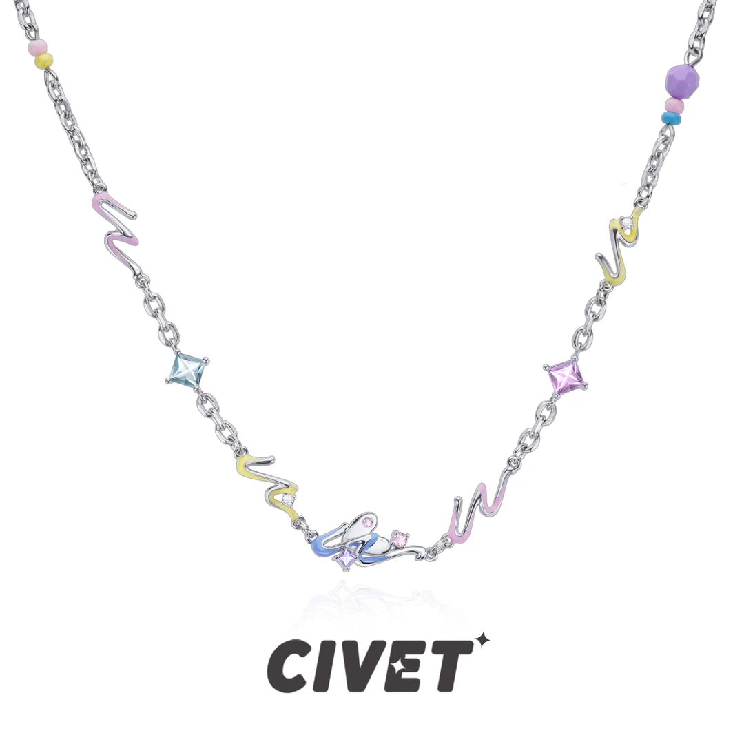 合金项链 CIVET原创怦然心动项链Y2K多巴胺少女颈链锁骨链