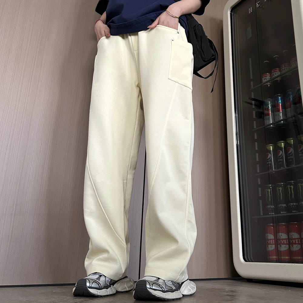 重磅弯刀卫裤秋季新款弯刀裤长裤多口袋工装裤休闲裤针织男女可穿