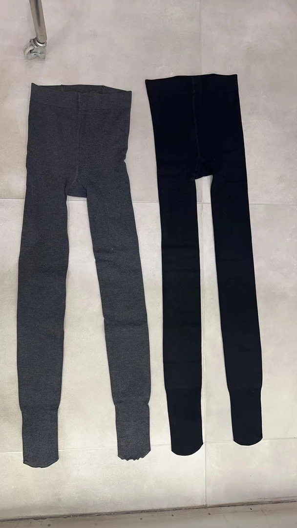 净版羊毛连脚裤袜