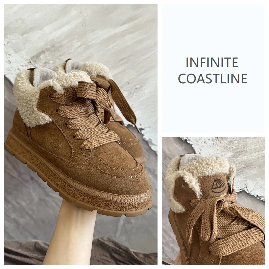 【无垠海岸】好看雪地靴加绒保暖女靴