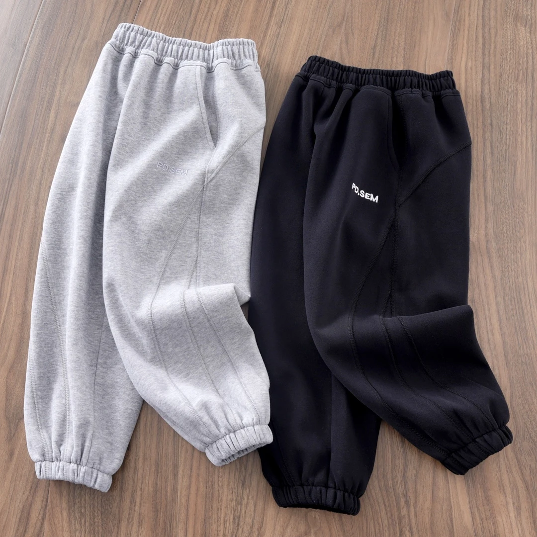 儿童运动裤2025春秋新款男童拼接卫裤中大童休闲百搭时尚宽松裤子