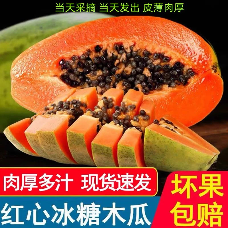 【青青】海南红心木瓜新鲜水果整箱包邮孕妇冰糖心青皮牛奶木瓜