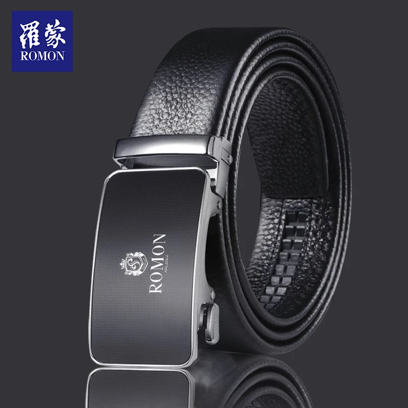 【仔仔专属】罗蒙男士商务休闲百搭耐刮耐磨自动扣皮带腰带PD006