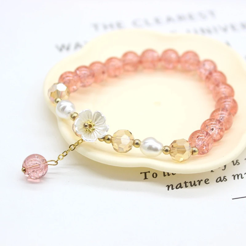 非金属手链 2023爆款山茶花小雏菊手链女太阳花学生手串闺蜜饰品