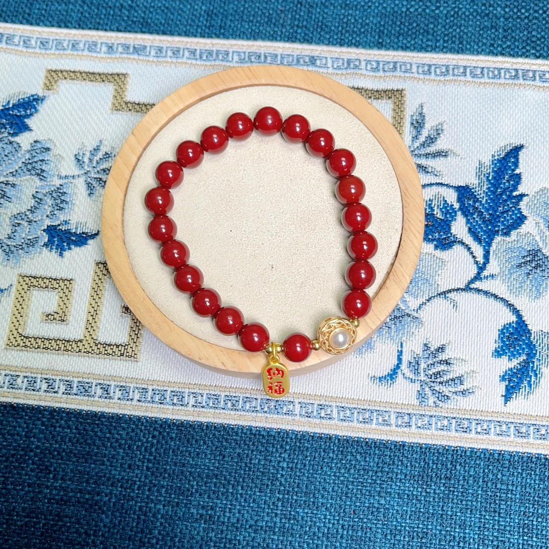 非金属手链 0273卡8m真珠配饰圆珠手链