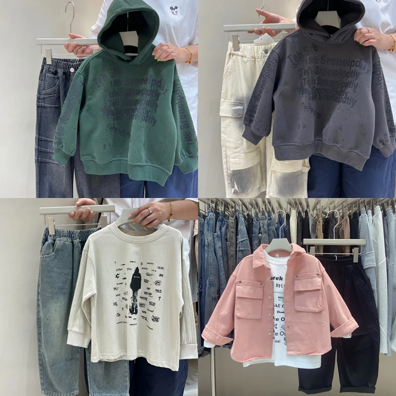 春款卫衣长裤2025新春季卫衣长袖儿童春秋男童韩版休闲时尚印花