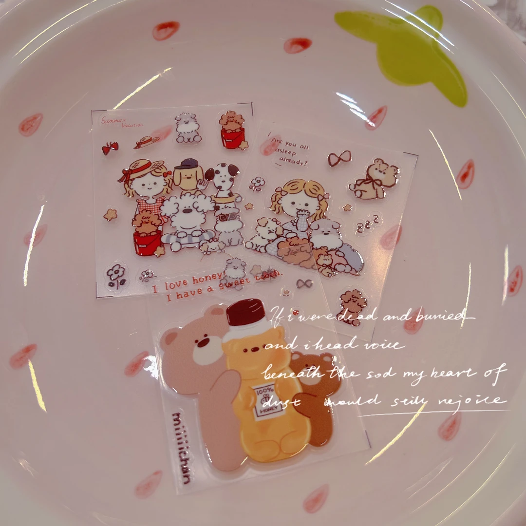 「贴纸对对碰」5D活动浮雕贴纸卡通手工diy手机壳指甲装饰贴纸复古