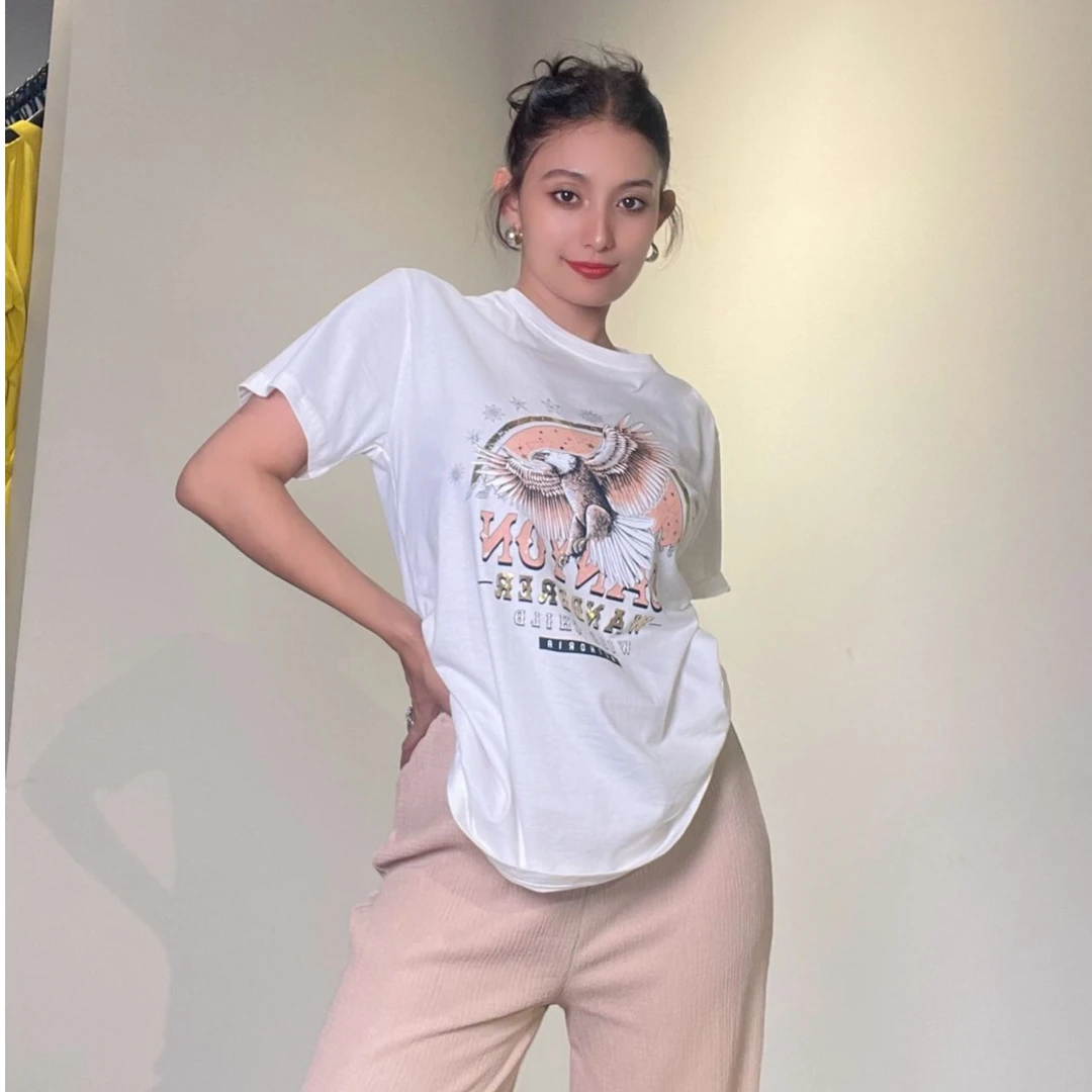 休闲夏季显瘦白色体恤