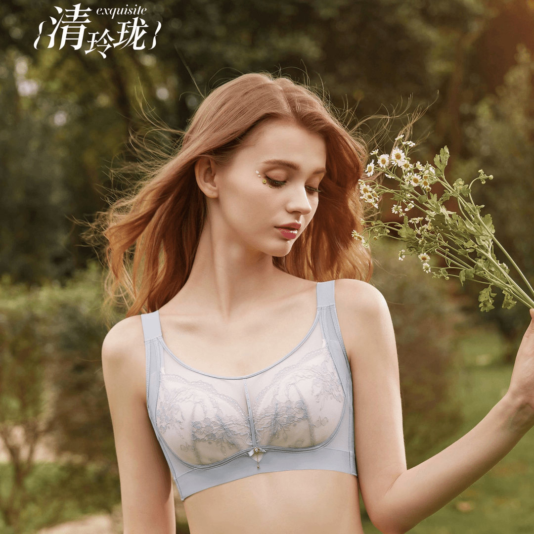 大码矫正内衣杯无侧骨大胸显小无钢圈聚拢调整型收副乳文胸罩9122