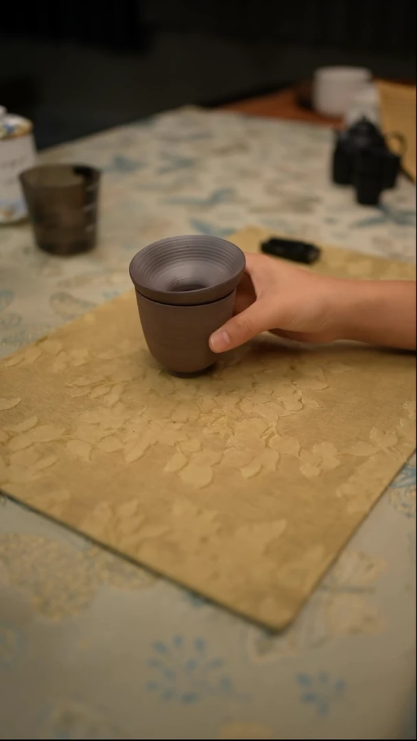 【闪购商品】082401君窑鼎瓷【粗陶公道杯+过滤】