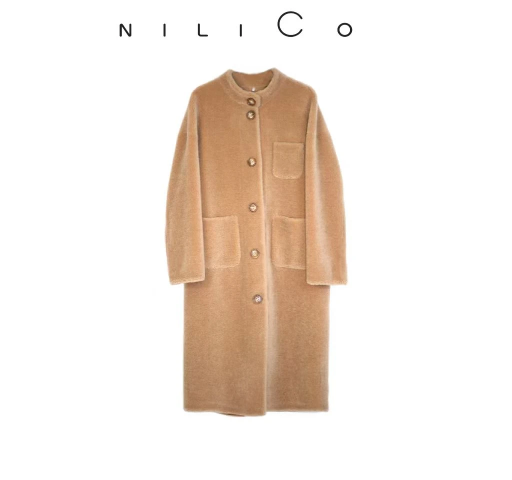 NILICO【卡布奇诺】云感绵羊毛大衣双面呢大衣中长款秋冬秋季冬季