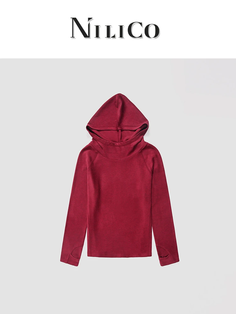 NILICO【牛奶休息室】高品质德绒亲肤连帽软糯舒适显瘦秋冬时尚卫衣