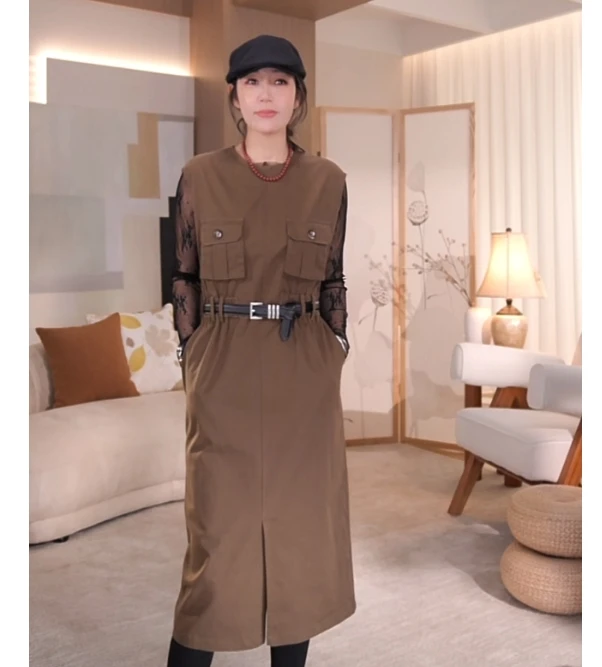 NILICO【曼妙身姿】法式气质设计感通勤时尚舒适休闲百搭无袖连衣裙