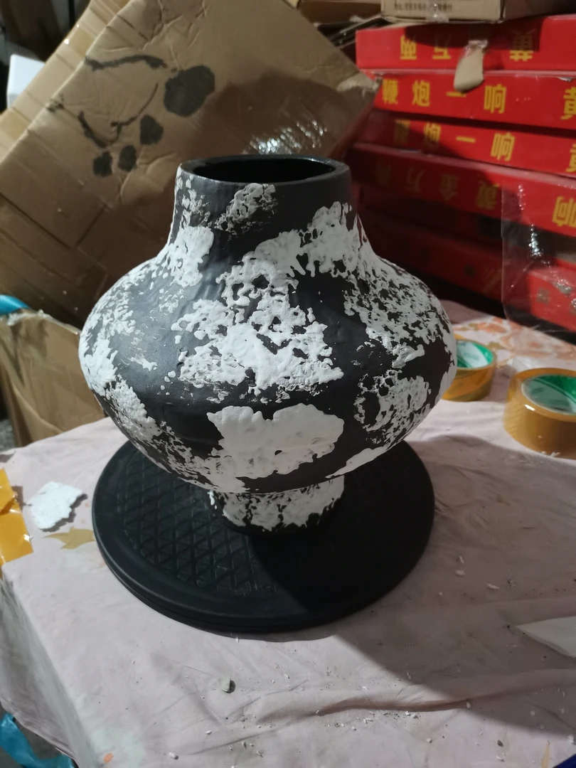 景德镇手工油画火锅瓶