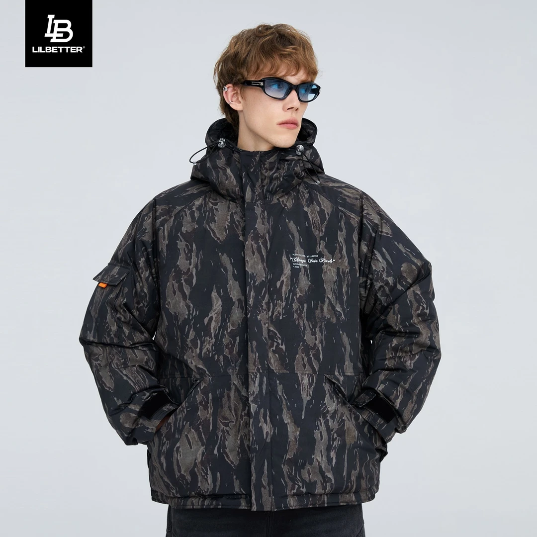 Lilbetter羽绒服男冬季潮牌2022新款连帽男装美式宽松防寒外套LB